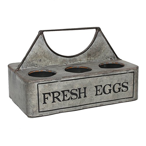 Colonial tin works "fresh eggs" vintage caddy