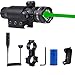 Green Dot Sight, Hunting Rifle Dot Scope Sight with Picatinny w/ Rail & Barrel Mount Cap Pressure Switch Battery Charger Included