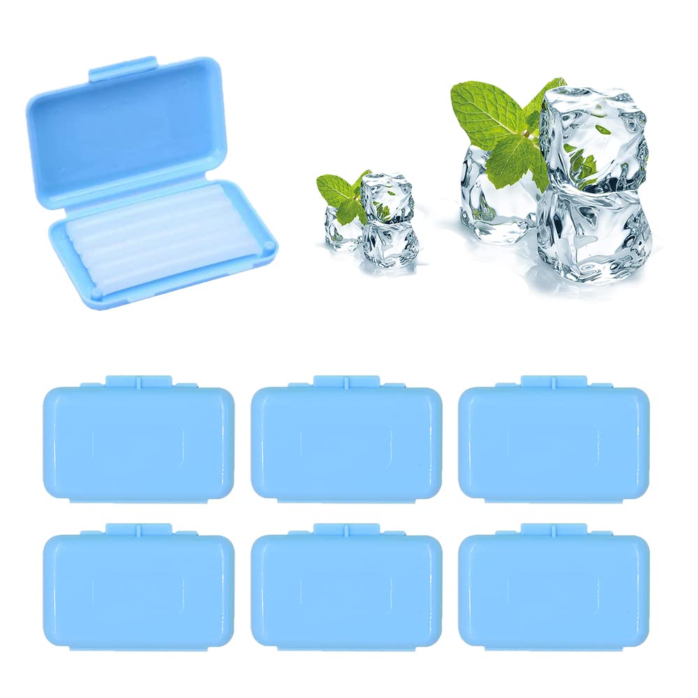 MIBICIRI 6 Boxes Dental Wax for Braces, Dental Orthodontic Care Kits for Braces Protection Pain Relief (Mint Scent)