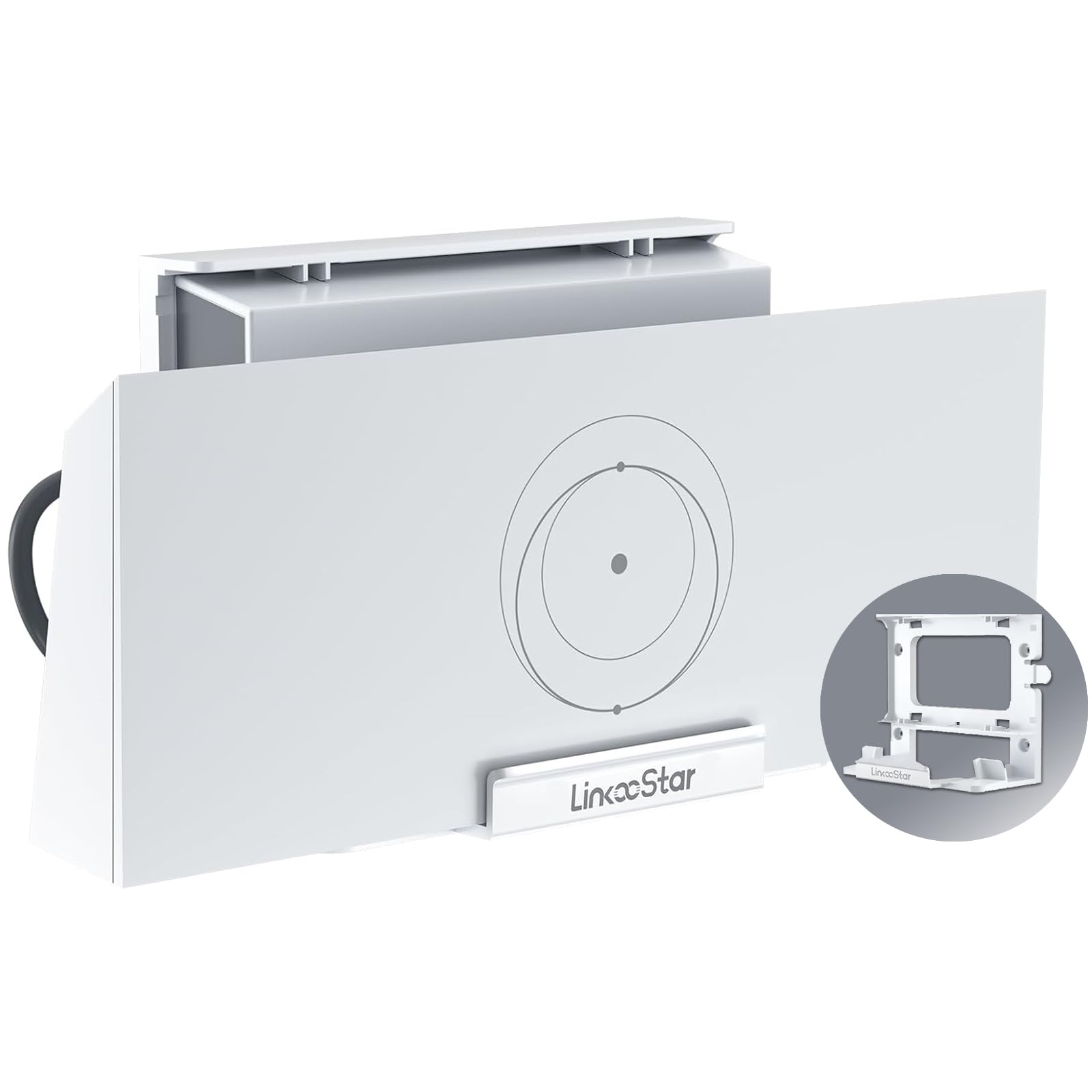 Photo 1 of Starlink Gen 3 Mount Router Power Supply Wall Stand, Starlink Standard V3 Modem Bracket Gen3 Mounting Kit for House,RV,Boats (Integrated, Hidden Design,ABS,Screw-Fastened)