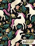 2020-2024 Planner: Vintage Unicorn 5 Year Monthly Organizer with 60 Months Spread View. Pretty Water by