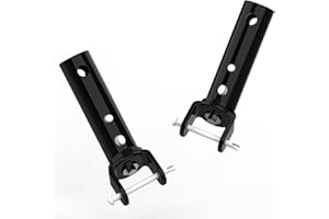 Poolvio Pool Vacuum Head Replacement Handles (2-Pack) – Heavy‑Duty Aluminum Swivel Handles with EZ Clips & Locking Pins – Fits Standard 1‑1/4″ Telescopic Pole & Pool Accessories