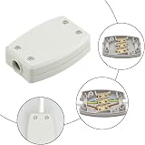 Fantasyon 2 Pack 3-Terminal Junction Box 13A 250V Cable Joiner White view 3