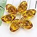 WSSROGY 6 Pcs 35mm Yellow Crytal Feng Shui Golden Ingot/Chinese Gold Yuan Bao for Home/Office Wealth Fortune Ornament