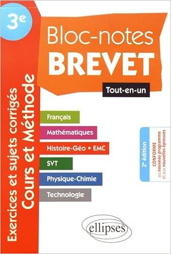 Bloc Notes Troisième Spécial Brevet Tout En Un Toutes - 