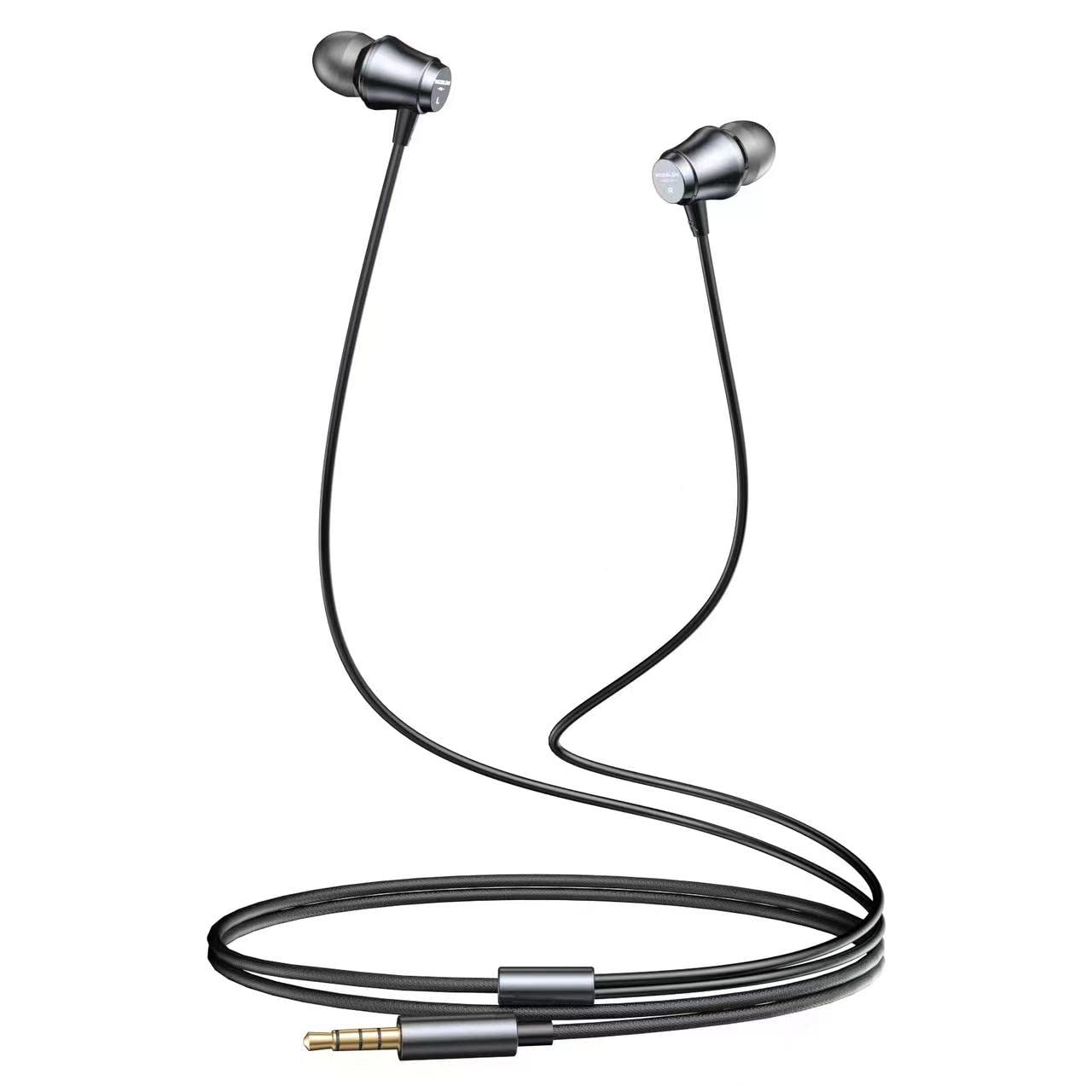 Yinyoo BLON FG In Ear Headphones Strong Bass Earbuds with HiFi Dynamic Unit Aluminum Alloy Light Weight IEM 10mm Composite Speaker Unit with PVC Braided Earphone Cable Wire