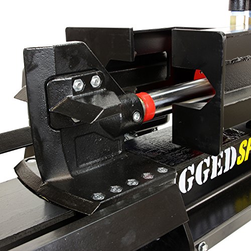 RuggedMade 28 Ton Gas Powered Hydraulic Log Splitter, 4 Way Wedge (301cc Electric Start)