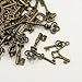 24pc Keys, Antique Bronze, 12 Pair in Assorted Sizes