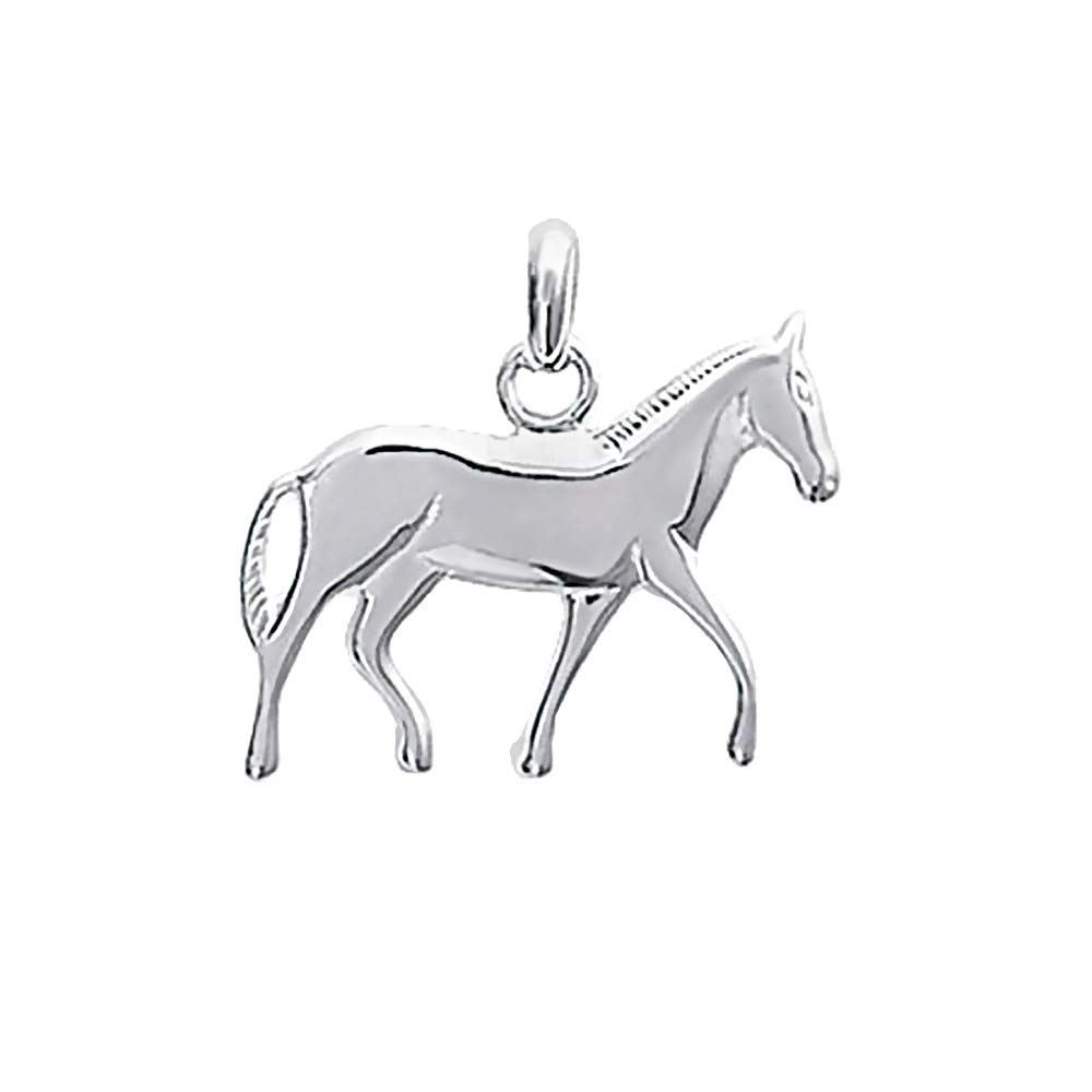 NKlaus silver big 925 sterling silver chain pendant horse pony ladies children 5114