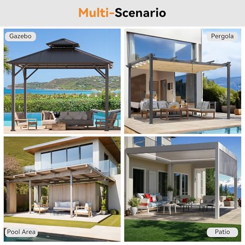 Covered Outdoor Universal Gazebo Curtain Review: 10'x10' 4-Panel Privacy Sidewalls image 19