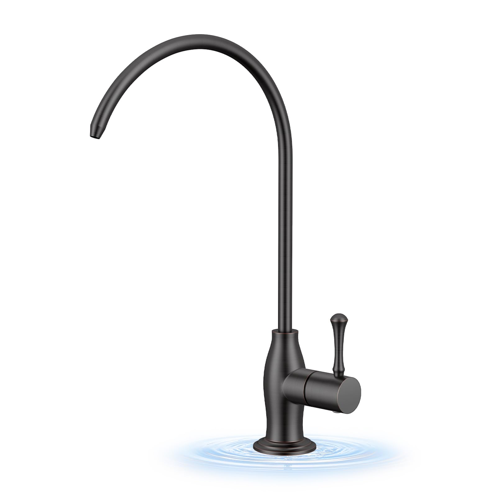 WEWE Vintage Drinking Water Faucet, Lead-Free Stainless Steel Kitchen Water Filter Faucet for Reverse Osmosis System, Non-Air Gap RO Beverage Faucet, Oil Rubbed Bronze Image