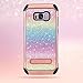 UARMOR Case for Galaxy S8 Plus, Samsung Galaxy S8 Plus Case, Luxury Glitter Bling Rugged Shockproof Dirtproof Stand Hybrid Slim Sparkle Shiny PU Leather Hard Case for Samsung Galaxy S8 Plus, Rainbow