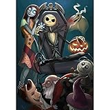 5D Full Drill Diamond Painting Kit, KISSBUTY DIY Diamond Painting Kits for Adults and Beginner Embroidery Arts Craft Home Decor, 15.7 X 11.8 Inch (Jack Halloween King Diamond Painting)