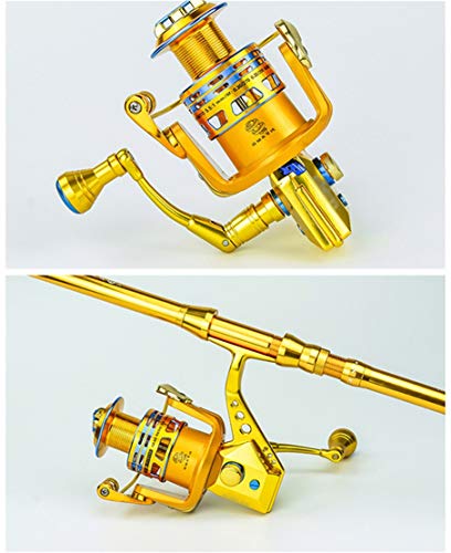 LLJPYX7L Sich drehende Angelrolle, hohe Übersetzung 5,5: 1, Kipphebel Links/rechts auswechselbar, 18 Edelstahllager für… – Bild 6