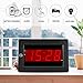 Timegyro Digital Wall Clock Battery Operated - LED Display Digital Alarm Clock Battery Powered Only, Brightness Adjustable, 12/24Hr