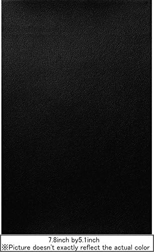 Adhesive ARTIFICIAL LEATHER SHEET 7.8inch by 5.1inch (Black)