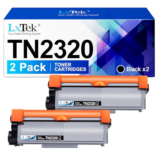 LxTek Compatible Toner Cartridge Replacement for Brother TN2320 TN-2310 for DCP-L2520DW MFC-L2700DW HL-L2340DW L2300D L2360DN DCP-L2500D L2560DW L2540DN MFC-L2720DW L2740DW (Black, 2-Pack)