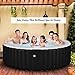 Goplus 4-6 Person Outdoor Spa Inflatable Hot Tub for Portable Jets Bubble Massage Relaxing w/Accessories Set (6 Person, Black)