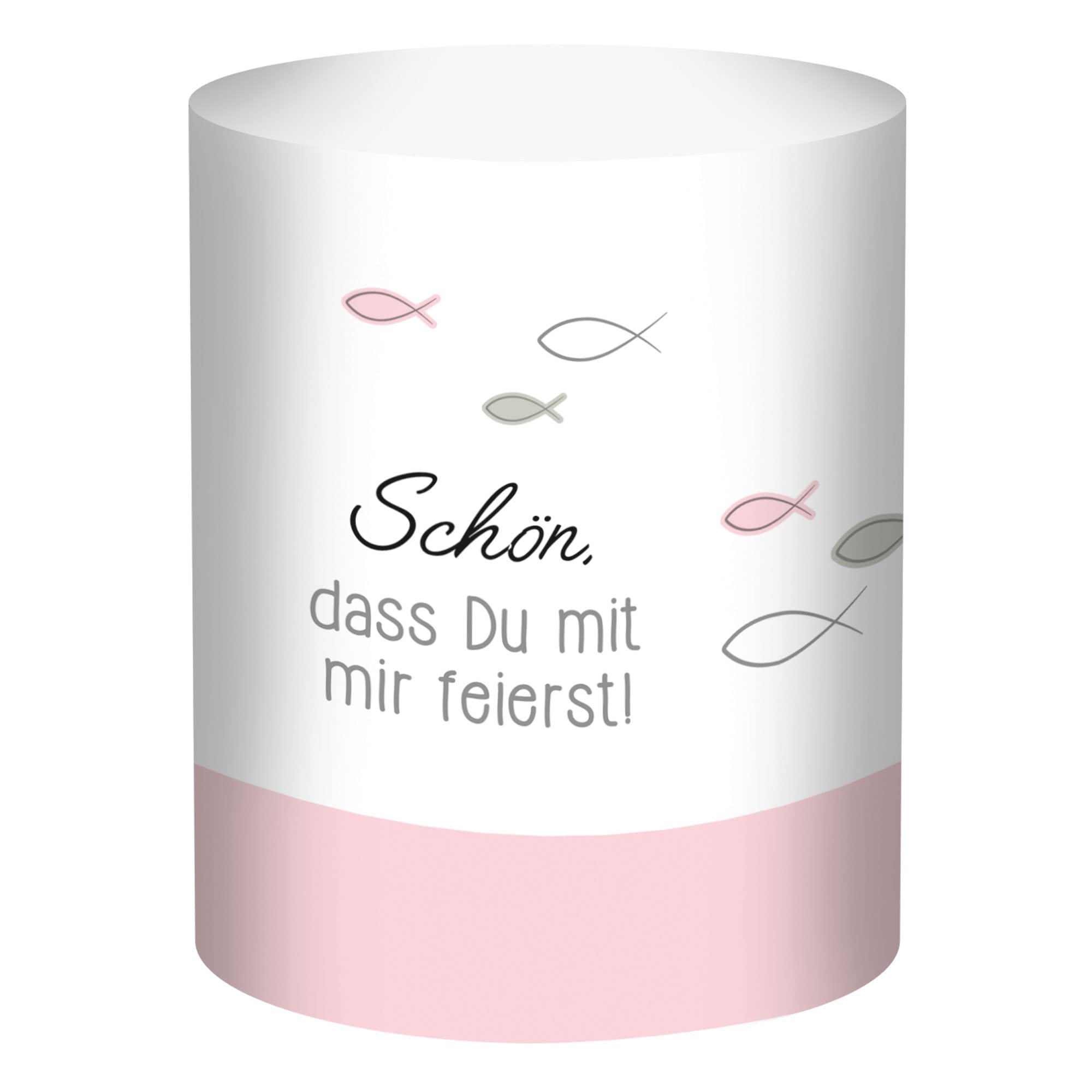 Ursus 184000162 Mini Table Lights Ambience Schön, dass Du mit mir feierst Design, Pink, Approx. 10 x 27 cm, Diameter Approx. 8 cm, 115 g/m², 5 Sheets, Printed on One Side Made of Transparent Paper