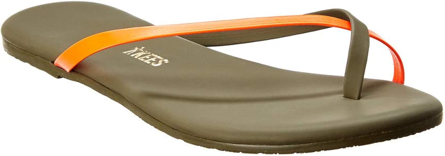 Amazon.com | TKEES Riley Neon Leather Flip Flop | Flip-Flops