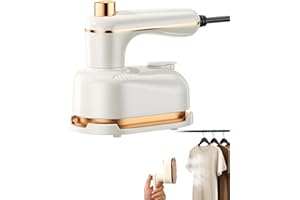 MOVUED Sakerplus Steam Iron, Saker Portable Steamer for Clothes,Continuous Steam & Dry Ironing,2-In-1 Steamer and Iron,for Home & Travel Use (White)