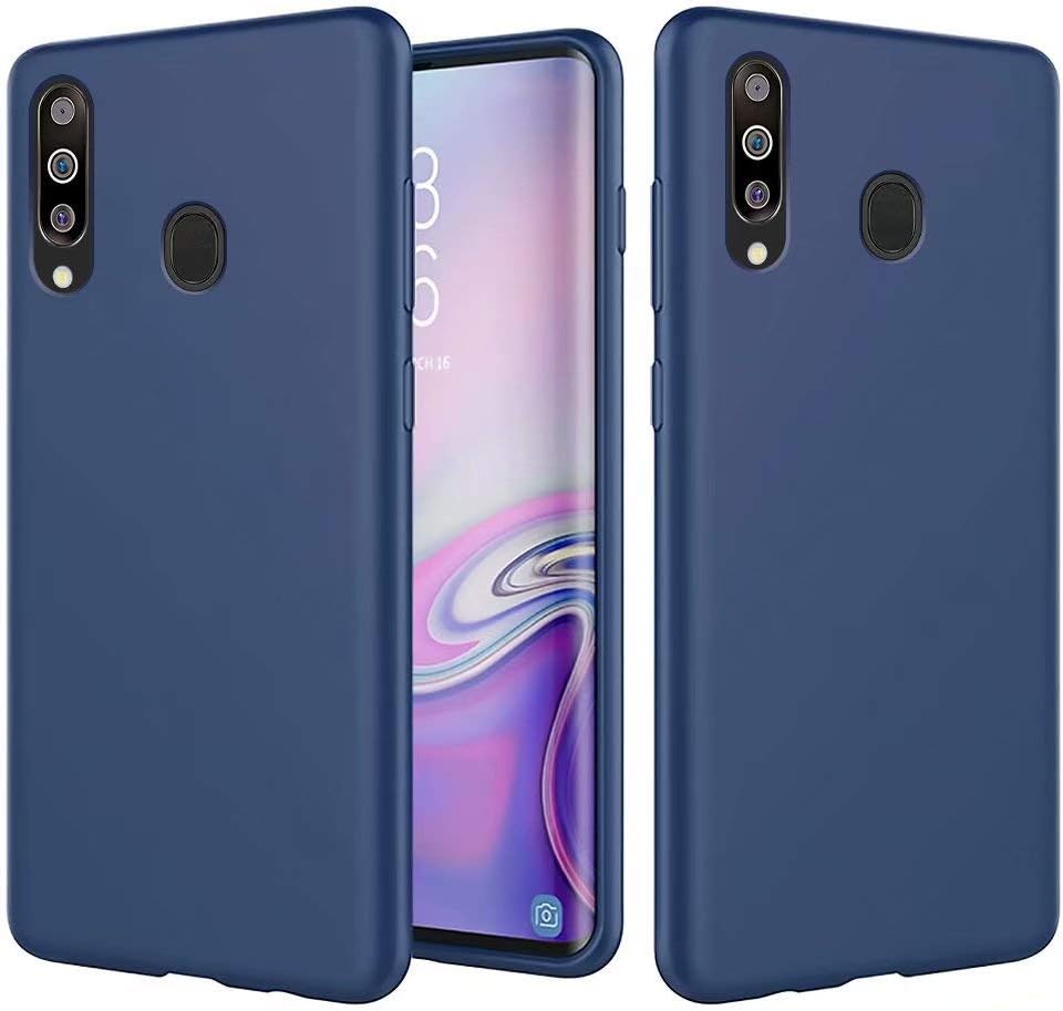 MUTOUREN Compatible with Samsung Galaxy M30/A40S Case TPU liquid Silicone Gel Rubber Cover with Soft Microfiber Cloth Lining Cushion Anti-Scratch Shockproof Phone Case, Dark Blue