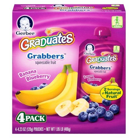 Gerber Graduates Grabbers - Banana Blueberry 1.05lb Box