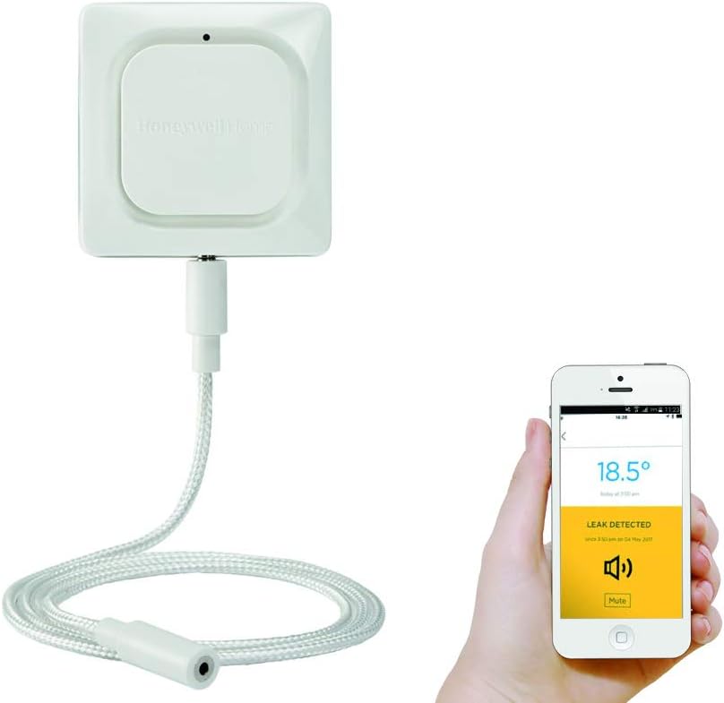 Honeywell Home Resideo W1 Wi-Fi Water Leak Freeze Detector White 100db Siren