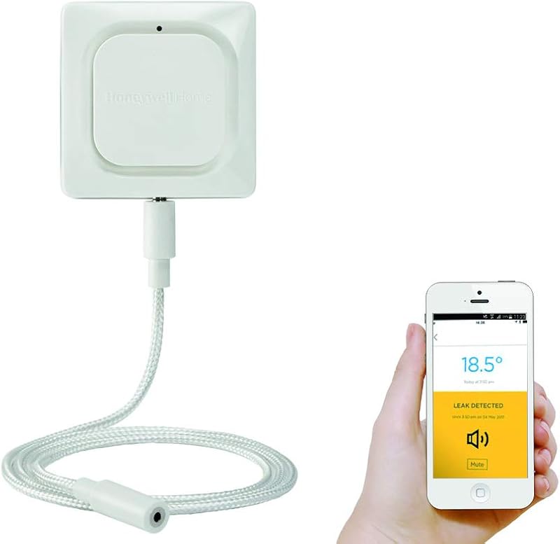 Honeywell Home Resideo W1 Wi-Fi Water Leak Freeze Detector White 100db Siren