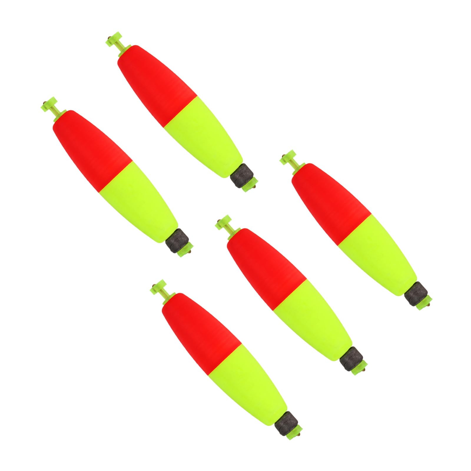 PATIKIL Fishing Bobbers Floats, 5Pcs 77x17mm EVA Spring Foam Floats Weighted Bobbers Buoy for Crappie Bass Trout, Red Yellow