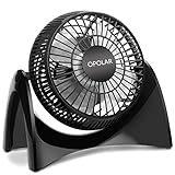 OPOLAR Super Quiet Desk USB Fan, Maximal 40db, Perfect Table Fan, Small Size, 2 Speeds, 360° Rotating Free Adjustment Personal Fan for Home,Office and Dorm-White