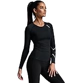 2XU Women's Compression Long Sleeve Top - Enhance Performance and Recovery - Black/Silver