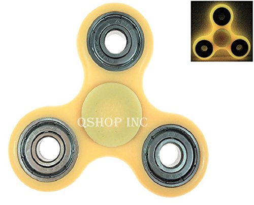 Krazy Spinner Fidget Hand Spinner Stress Reducer Ultra Durable High Speed Ceramic Bearing Fidget Finger Toy Guarantee 1+min SpinTime Perfect for ADD ADHD Anxiety Autism Stress Relief (luminous#3)