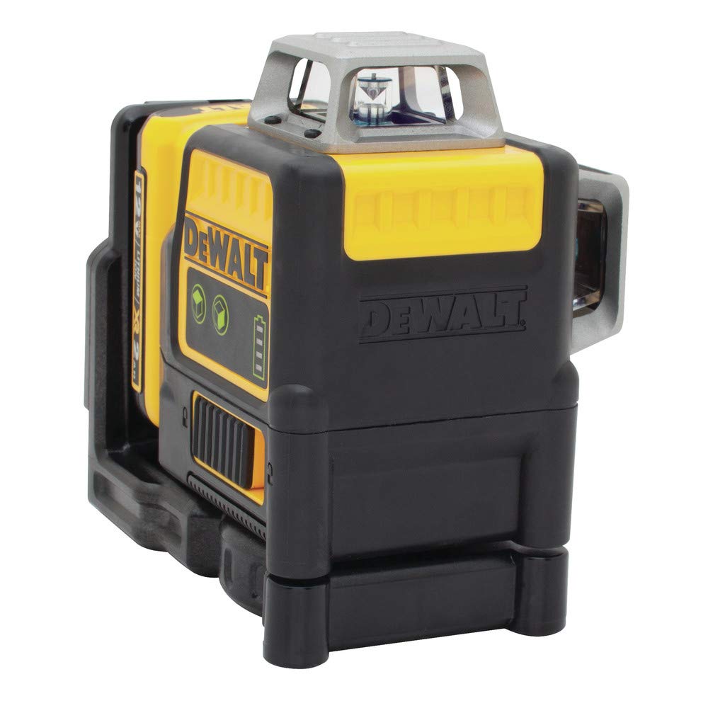 DEWALT Nivel láser de 12 V MAX, láser de línea cruzada, 2 x 360, verde, incluye estuche de molde de soplado (DW0811LG)