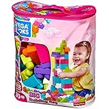 Mega Bloks Big Building Bag, Pink, 80 Piece
