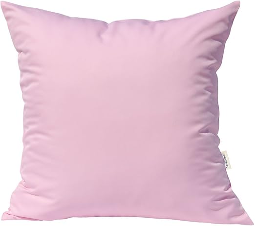 Amazon Com Tangdepot Durable Faux Silk Solid Pillow Shams Square