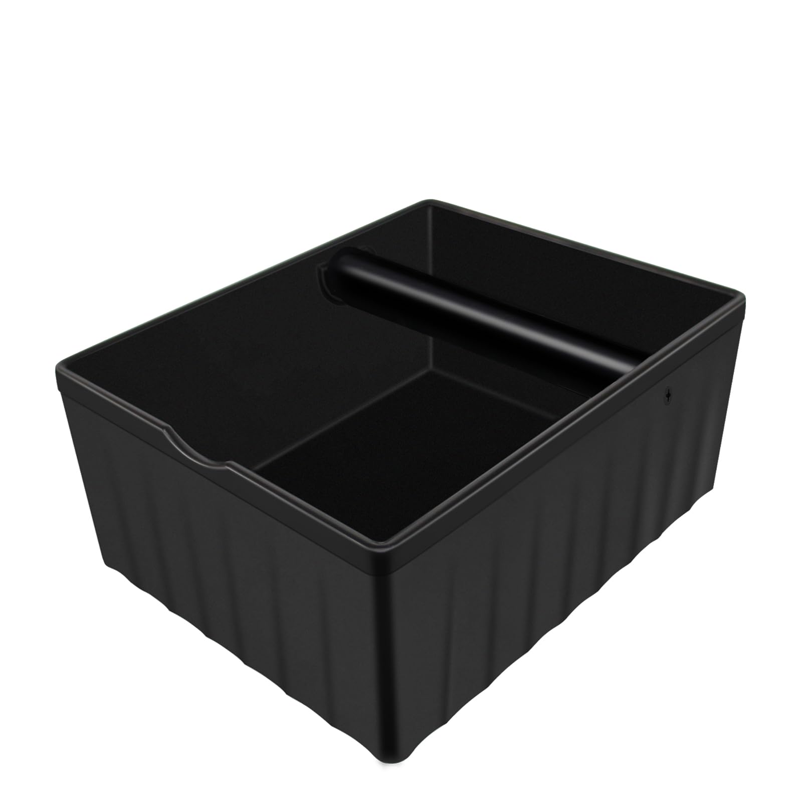 Knock Box, ABS Coffee Grounds Knock Box, Coffee Knock Box with Knock Bar and Non-Slip Rubber Base Espresso Knock Box, Shock-Absorbent Durable Barista Coffee bin Knock Box