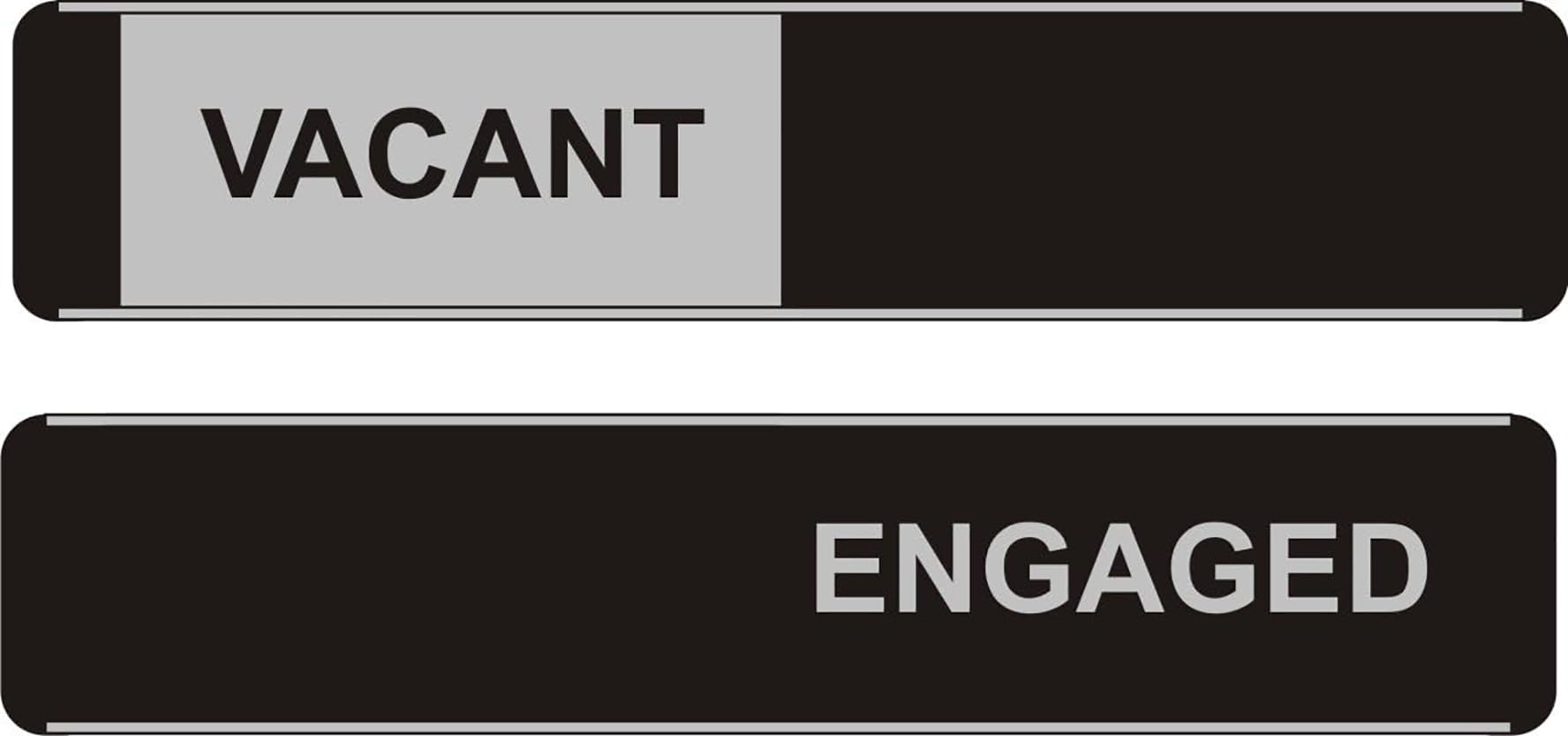 SECO VACANT/ENGAGED Sliding Meeting Room Sign – 255 x 52mm – Aluminium & PVC – Pack of 5