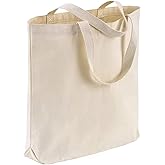 TBF Wholesale Canvas Tote Bags 15x16x3 with Bottom Gusset | Blank Totes for Printing, Painting & Embroidery