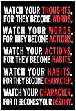 Watch Your Thoughts Motivational Poster 13 x 19in