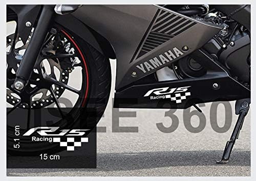 ISEE 360® Yamaha R15 Racing Exterior Accessories Vinyl Decal Bike Stickers for Yamaha R15 R3 L x H 15 x 5.1 cms (White) ISEE 360® Yamaha R15 Racing Exterior Accessories Vinyl Decal Bike Stickers for Yamaha R15 R3 L x H 15 x 5.1 cms (White)