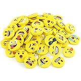 Koogel Emoji Radiergummi, 48 Stück Kinder Smiley Radiergummi Lustige Radiergummi