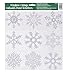 Glitter Snowflakes Window Clings - Assorted Designs, Silver, 9 Pcs