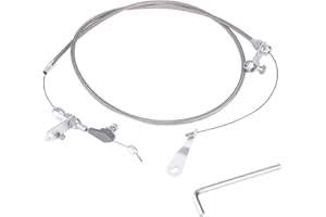 Aramox Kick Down Cable, Stainless Steel Braided Kick Down Cable Transmission Detent Kickdown For C6