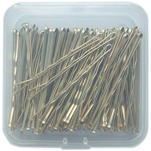 ScivoKaval Bobby Pins Bulk Champagne Gold for Blonde 100 Count Hair Bob Pins Bulk in a Case Box Tub (The Best Bobby Pins)