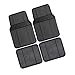 FH Group F14403 Three-Row Carpet Floor Mats with Heel Pad Black- Fit Most Car, Truck, SUV, or Van