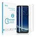 [2-Pack] Glass Screen Protector for Samsung Galaxy S8 Plus, W&O Samsung S8+ Tempered Glass Protector Film Curve Edge Crystal Clear Case Friendly