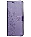 Galaxy Note 8 Case,Note 8 Wallet Case, FLYEE Flip Case Wallet Leather [Kickstand] Emboss Butterfly Flower Folio Magnetic Protective Cover with Card Slots for Samsung Galaxy Note 8 Purple