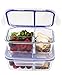 Misc Home B075CTS5N1 Large Premium 2 Pack 3 Compartment Glass Meal Prep Containers w/New Divider Seal Te, Clear
