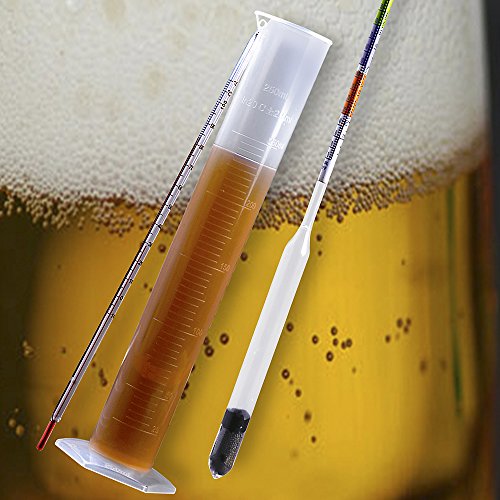 Hydrometer test jar thermometer Triple Scale alcohol Hydrometer for